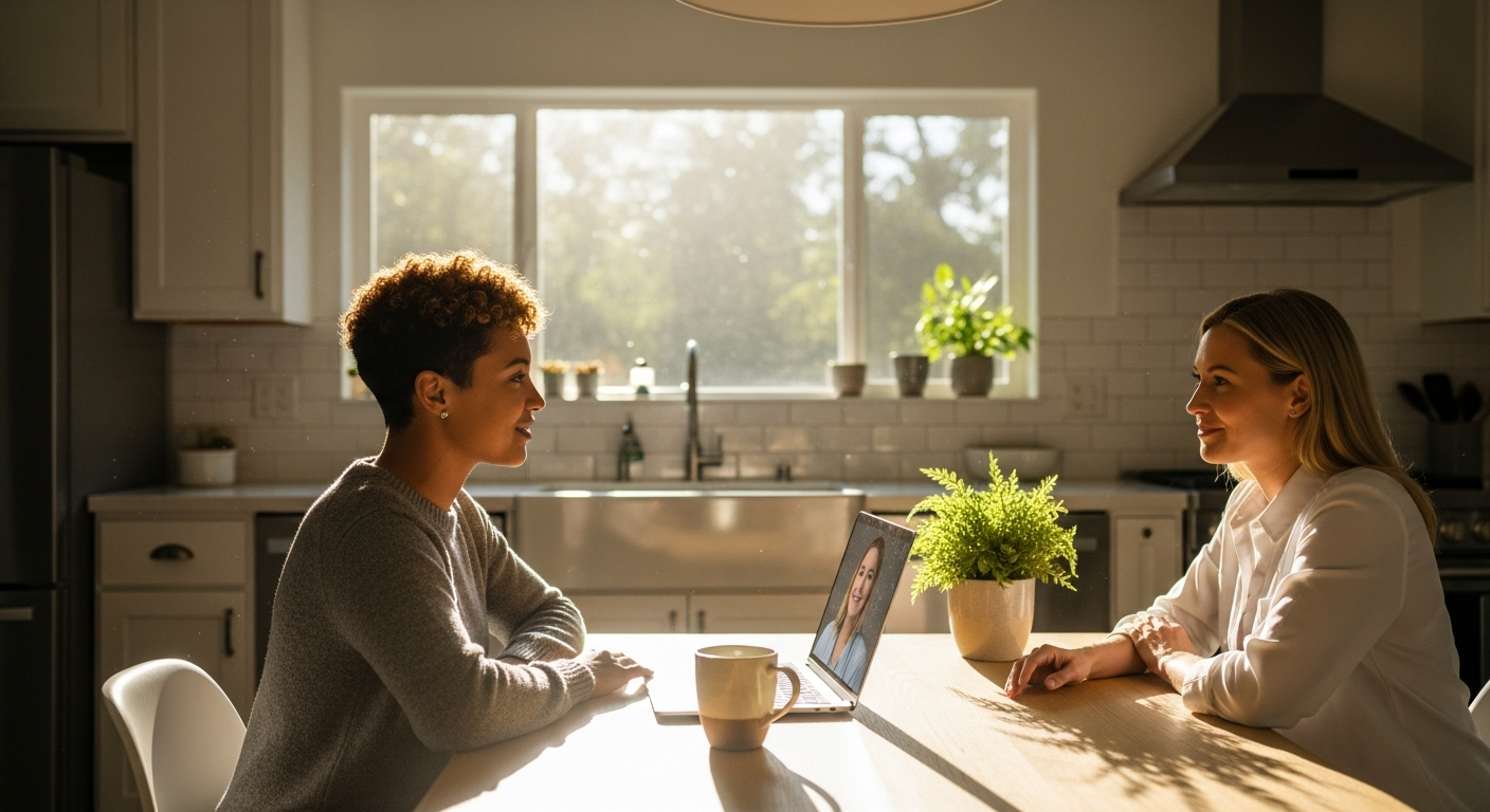 Calm telehealth session